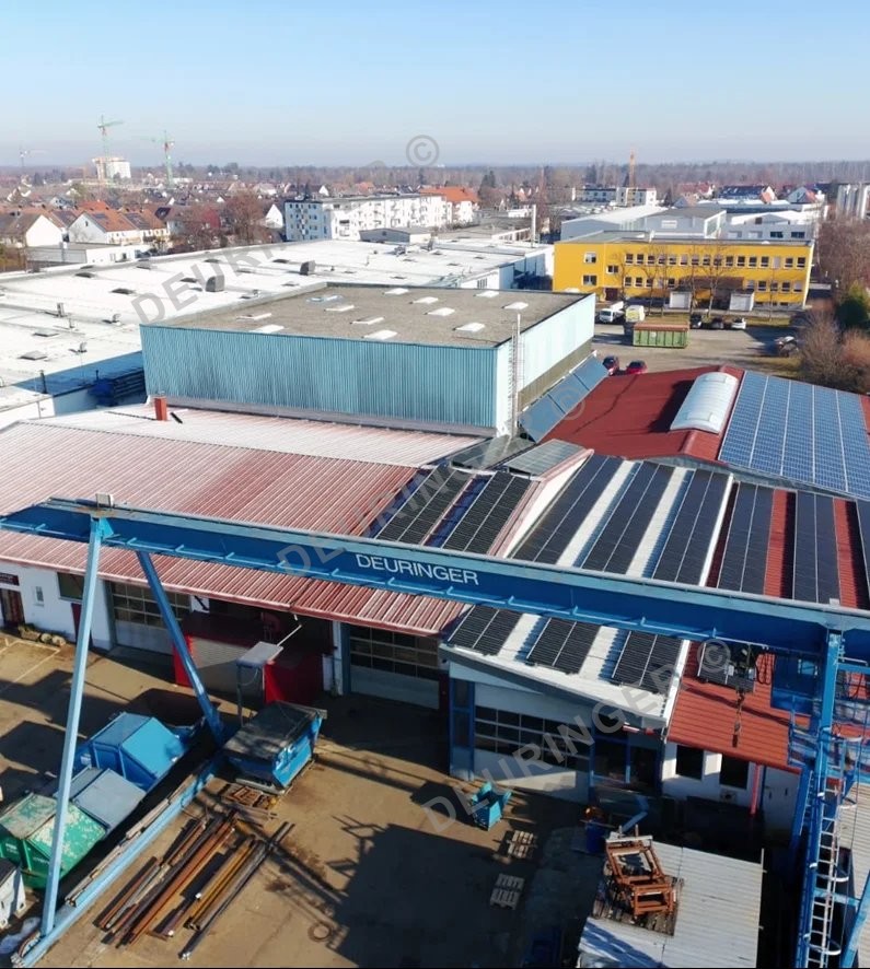 Luftaufnahme Deuringer Maschinenbau Firmengelände Königsbrunn